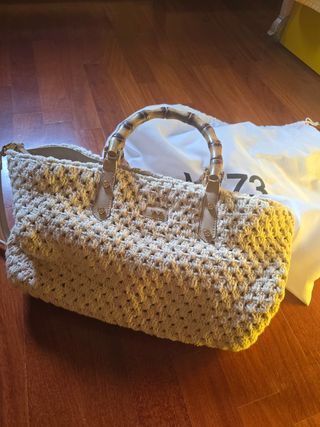 Borsa V73 beige in crochet