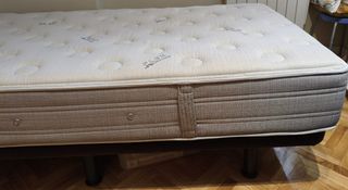 Cama TapiFlex marrón + Colchón 105x200.
