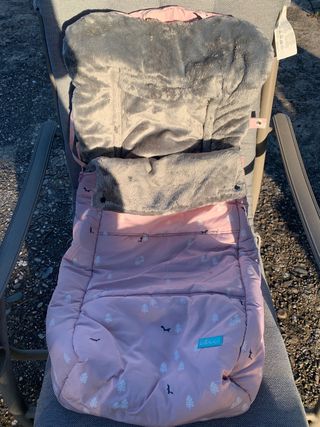 Saco silla invierno bebé rosa