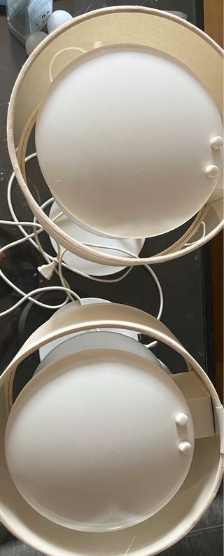 2 Lámparas Ikea - Sobremesa Blancas y beige