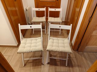 4 Sillas plegables Ikea con cojines