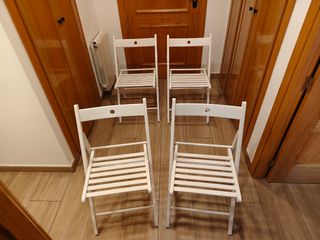 4 Sillas plegables Ikea con cojines