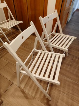 4 Sillas plegables Ikea con cojines