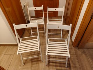 4 Sillas plegables Ikea con cojines