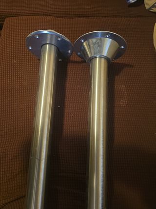Patas mesa acero inoxidable, camper autocaravana, 