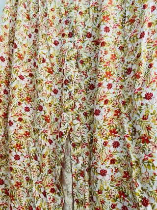Falda midi estampada con flores, verano-primavera.