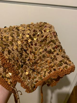 Bandana crochet dorada - Cintura