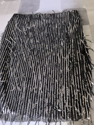 Falda mini negra plata ✨