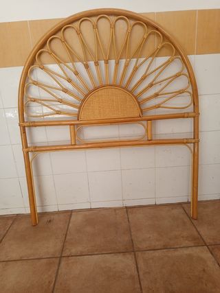 Cabeceros mimbre madera 90