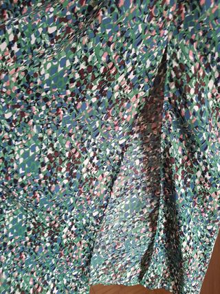 Vestido largo Shein verde estampado - L