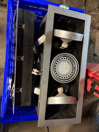 Faretti da incasso in metallo grigio