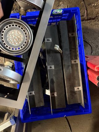 Faretti da incasso in metallo grigio