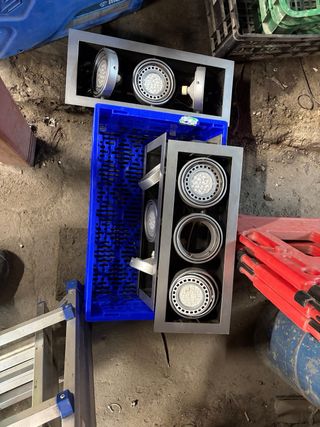 Faretti da incasso in metallo grigio