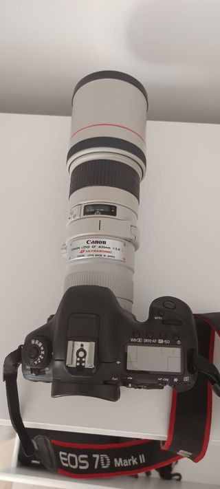 Objetivo Canon EF 400mm f/5.6 L , junto con canon 