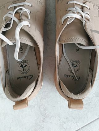 Clarks Zapatos Cordones Beige