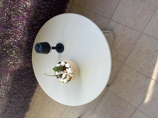 Mesa metal jardín - beige, gris