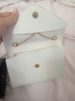 2 bolsos bandolera - blanco y negro