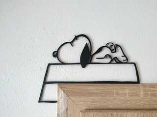 Snoopy nero - Decorazione interruttore