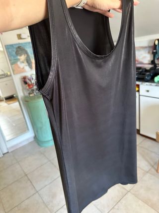 Canotta lunga nera KAOS lucido