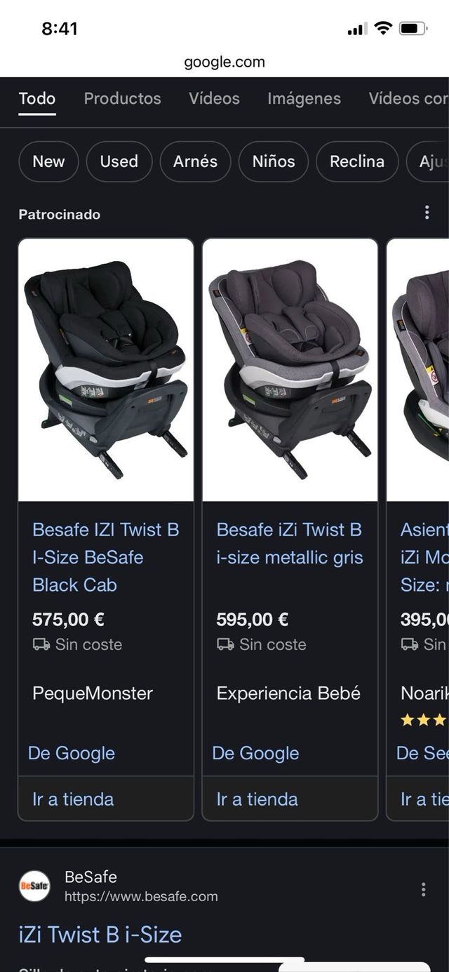 Silla coche bebé BeSafe