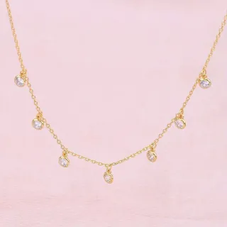Collar dorado circonitas