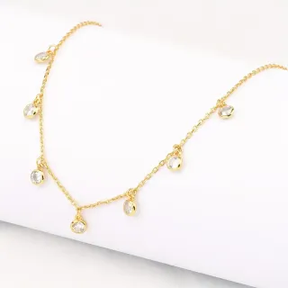 Collar dorado circonitas