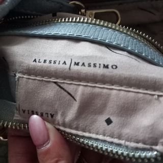 Borsa Alessia Massimo ecopelliccia rosa-grigia