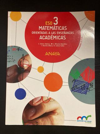 Matemáticas Ciencias Académicas 3° ESO - Anaya