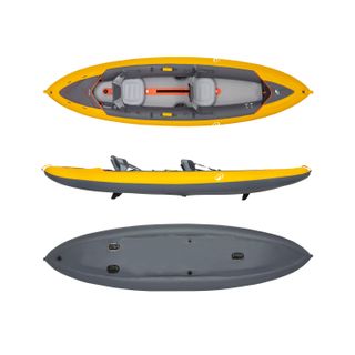 Canoa Kayak Hinchable Tribord 100+ Amarillo 2 Plazas
