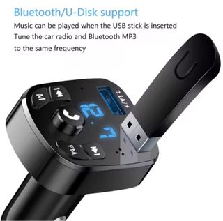Transmisor FM coche. Reproductor USB. Cargador..