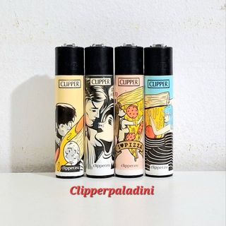 4 Accendini Clipper pizza