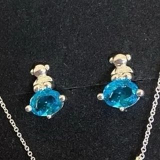 Pendientes Tous oso azul plata