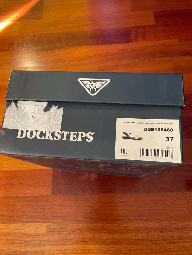 Sandali Docksteps blu/argento modello Hawaii pelle