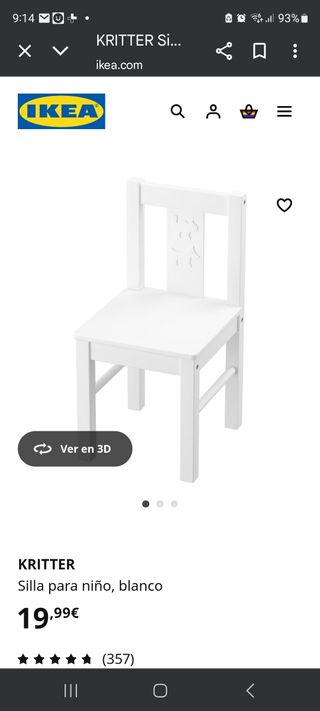Mesa infantil blanca IKEA + silla