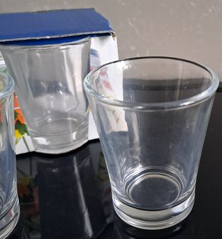 6 Bicchierini Trasparenti in Vetro