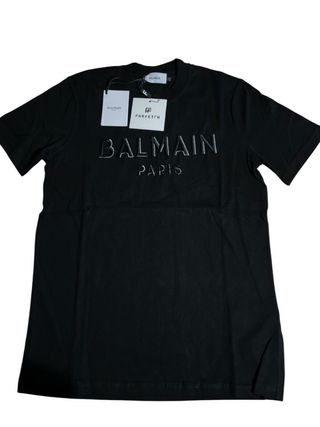 T-Shirt Balmain Paris nera