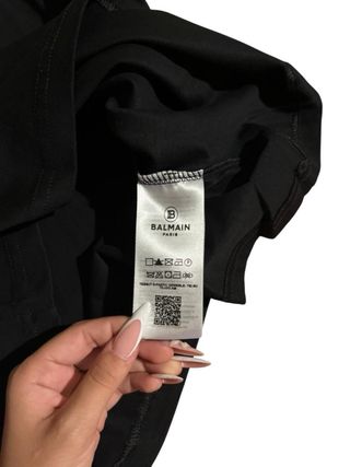 T-Shirt Balmain Paris nera