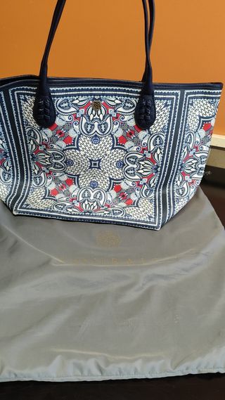 Bolso Lonbali Azul Rojo Blanco