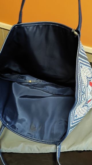 Bolso Lonbali Azul Rojo Blanco