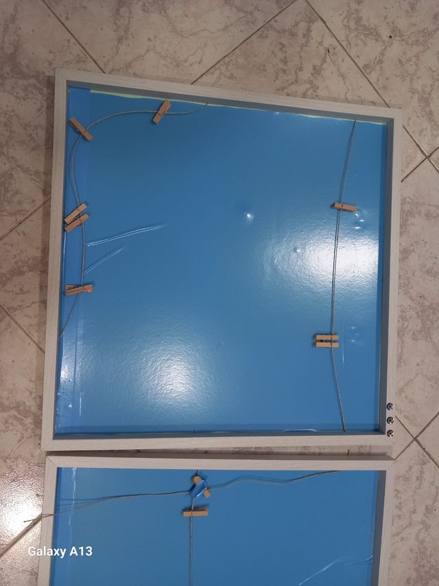 2 Marcos para cuadros - azules y blancos