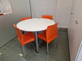 Mesa redonda blanca 110cm