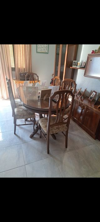 Mesa comedor madera 6 sillas