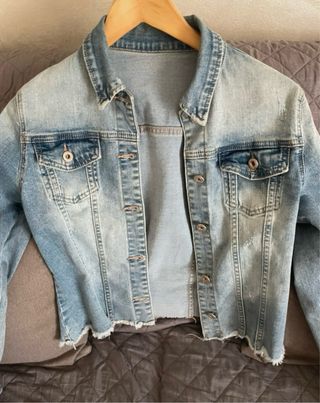 Giacca Jeans corta blu