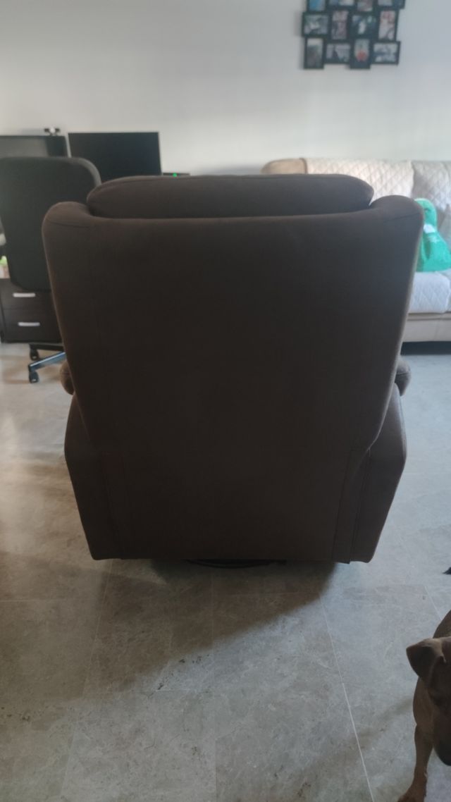 Sillón relax marrón sintético