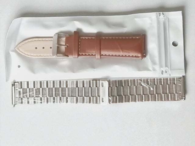 2 correas reloj: Piel marrón y acero