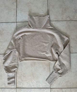 Felpa beige crop