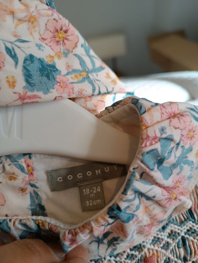 Vestido COCONUT niña flores - Talla 18-24.