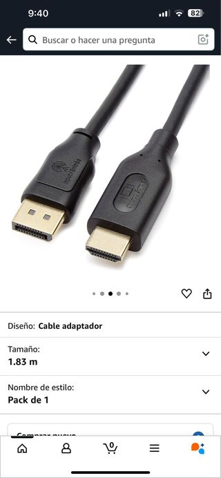 Cable Adaptador DP a HDMI - 1.83m