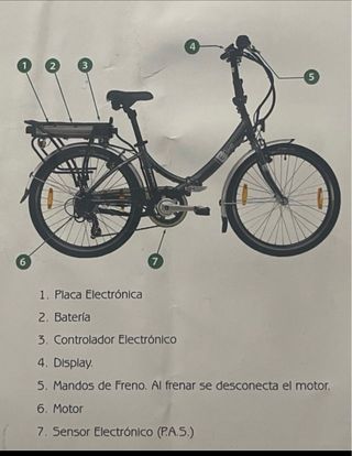 Bicicleta eléctrica plegable ￼BP-pro 24 pulgadas.