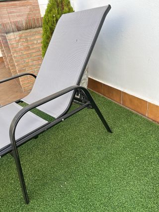 Hamaca reclinable patio - Negra Gris